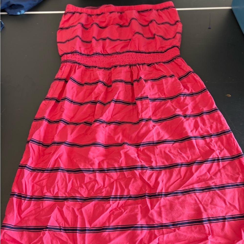 GAP Strapless Dress in Pink and Black